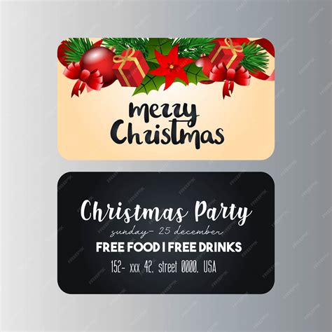 Premium Vector | Christmas party banner template