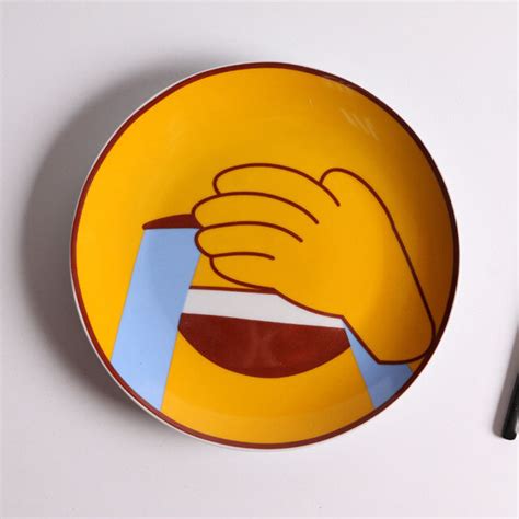 Emoji Plate Ceramic Kitchenwear Cute Emoji Dish Funny Plates Christmas Gift | eBay