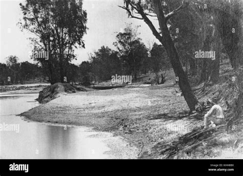 1 16046 Balonne River at St George, Queensland, 1877 Stock Photo - Alamy