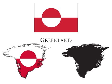 greenland flag and map illustration vector 21822886 Vector Art at Vecteezy