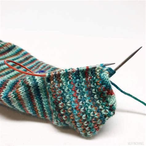 How To Knit Socks On 9-inch Circular Needles - MuffinChanel | Knitting ...