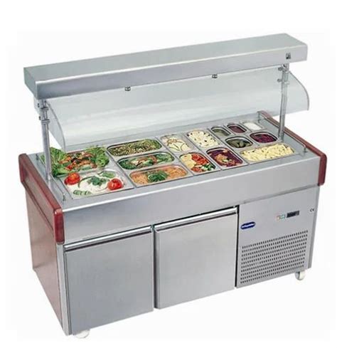 Stainless Steel 10kw Salad Bar Display, Temperature: 8-10 degree C, Capacity: 80-100 litre at Rs ...