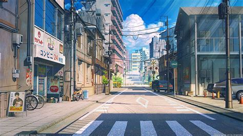 Anime Street, ciudad Japón anime fondo de pantalla | Pxfuel