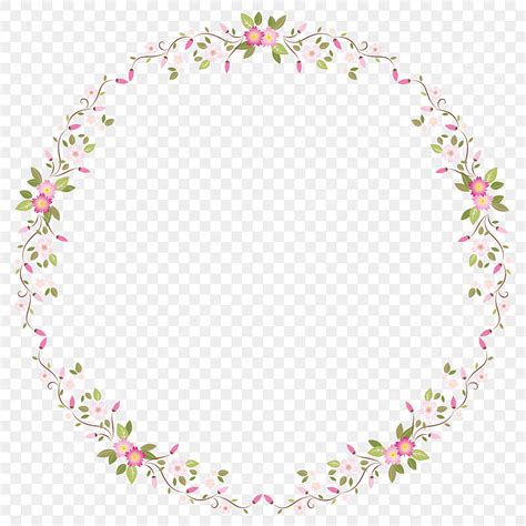 Cherry Blossom Wreath Vector PNG Images, Cherry Blossom Border Cherry Blossom Wreath, Cherry ...