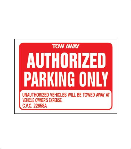 Sign-Mart | Authorized Parking Only Sign