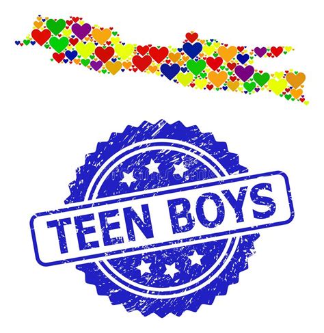 Teen Boys Grunge Badge and Colored Love Mosaic Map of Java Island for LGBT Stock Vector ...