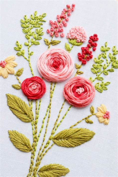 Floral Embroidery Hoop Art Fiber Arts Embroidery trustalchemy.com