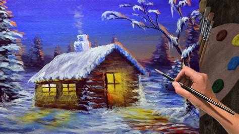 Winter Landscape Painting Tutorial – Warehouse of Ideas