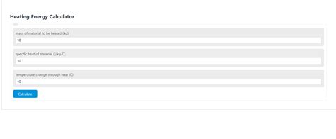 Heating Energy Calculator - Calculator Academy