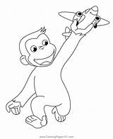 George Playing With Toy Coloring Page For Kids  Free Curious sketch template