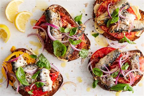 Sardine Toasts With Tomato and Sweet Onion Recipe