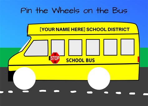 Pin the Wheels on the Bus Party Game Digital Download - Etsy