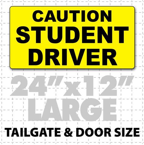 Student Driver Magnetic Sign -Caution Teen Driver in Car