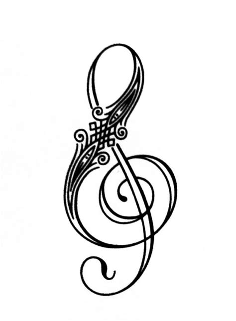 Treble Clef Tattoo Designs - Cliparts.co