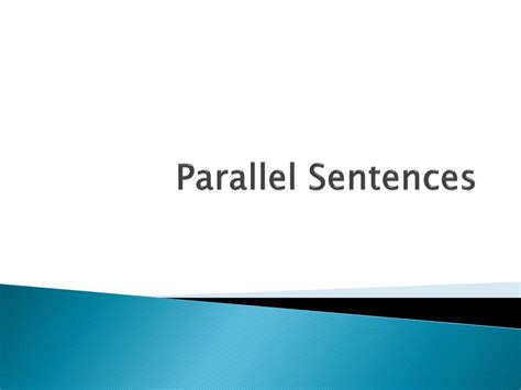 PPT - Parallel Sentences PowerPoint Presentation, free download - ID ...