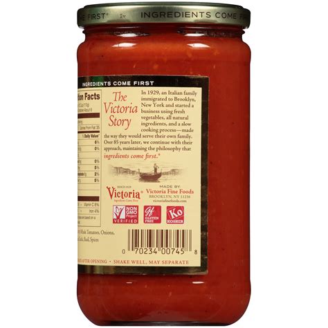 Victoria Low Sodium Marinara Pasta Sauce 24 oz | Shipt