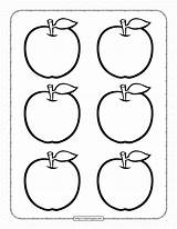 Free Printable Six Apples Coloring Pages sketch template