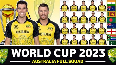 ICC ODI WORLD CUP 2023 | Australia Squad for World Cup 2023 | ICC World ...