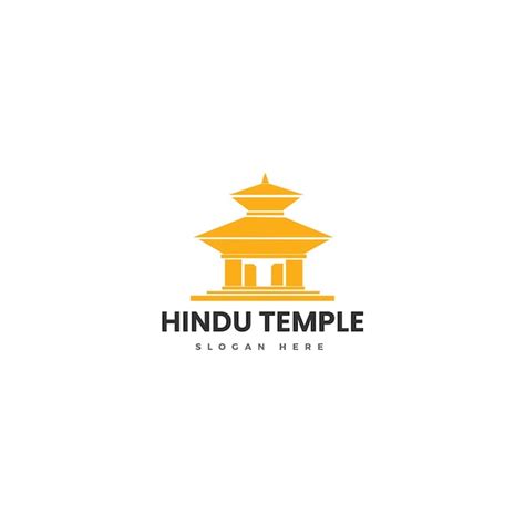 Premium Vector | Hindu temple logo