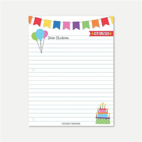 Printable Birthday Letter Template Editable Letterhead | Etsy