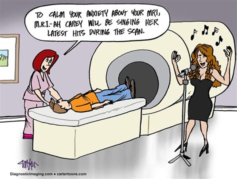 Radiology Comic: MRI-ah Carey. | Radiology humor, Patient humor, Hospital humor