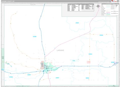 Laramie County, WY Wall Map Premium Style by MarketMAPS - MapSales