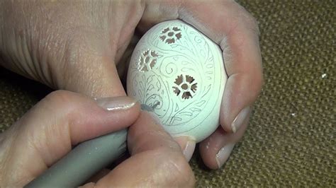 Victorian Lace Egg Carving Video from the Feathered Nest, Bishop Hill, IL - YouTube