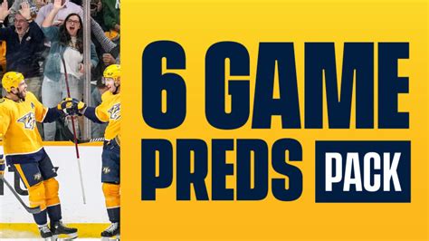 Six-Game Preds Pack | Nashville Predators