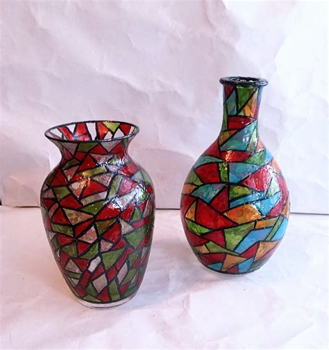 Stained Glass Small Vases - Etsy