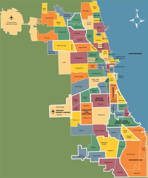 Printable Map Of Chicago Neighborhoods