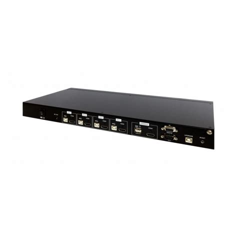 KVM Switch 4-Port 4K Quad-View HDMI 2.0 and USB Seamless