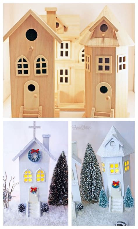 Diy Christmas Village Houses Template