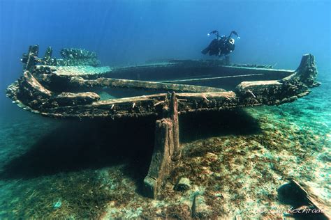 Shipwreck of the Sweepstakes, in Tobermory, Ontario, Lake Huron. By photographer Cal Kothrade ...