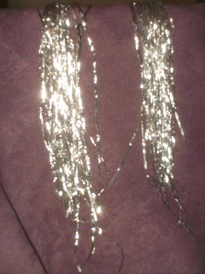 *SILVER* Lametta LEAD TINSEL ICICLES HEAVY METAL TINSEL