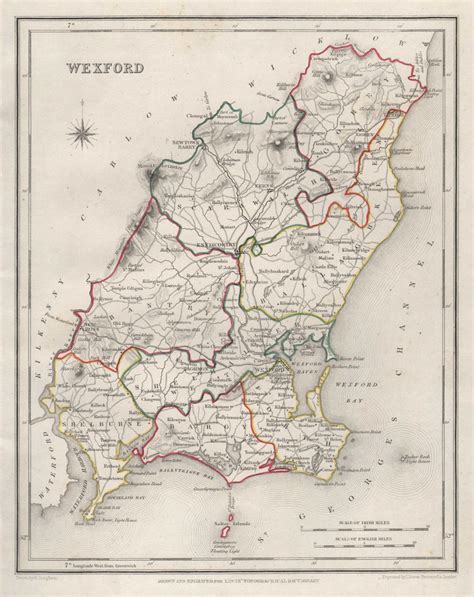 COUNTY WEXFORD antique map for LEWIS by CREIGHTON & DOWER. Ireland 1846 | eBay