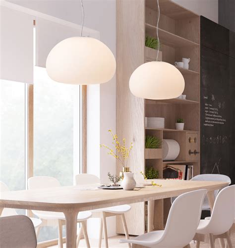 Halfdan White Frosted Glass Pendant Light | Light Vault