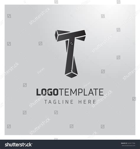 T Letter Logo Formed By Twisted Stock Vector (Royalty Free) 522417766