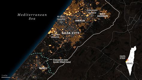 Map: After a month of bombardments, as much as a third of Gaza City is ...