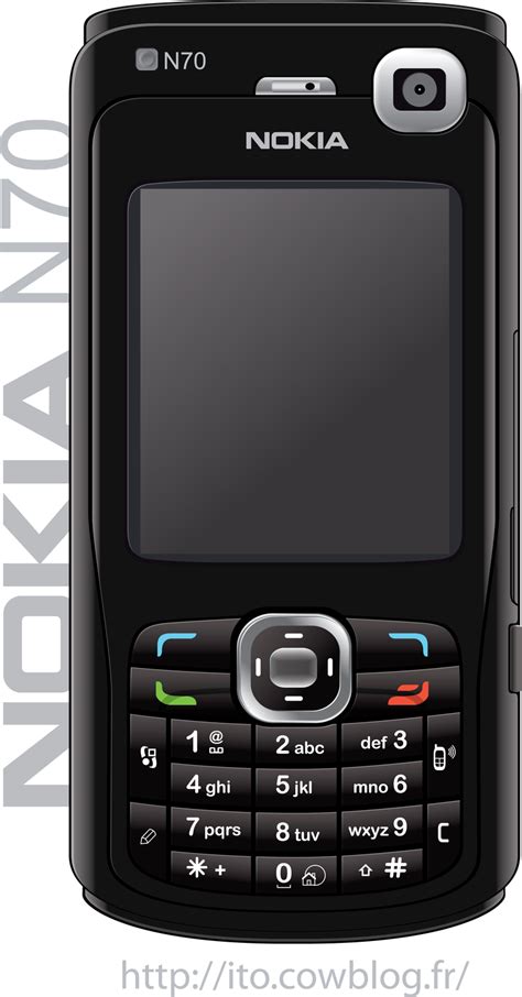 Realistic Nokia N70 Black Edition Vector Download