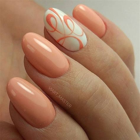 Nail Art #3979 | Beige nails design, Beige nails, Oval nails