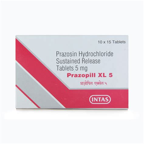 Prazosin 5mg Tablet Prazopill XL Mcare exports | Pharma Exporters