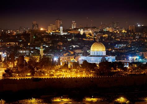 Jerusalem at Night stock image. Image of history, dome - 53453893