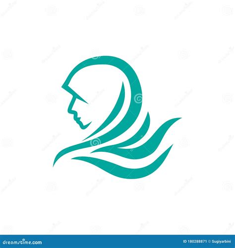 Hijab Women Muslim Logo Vector Template | CartoonDealer.com #231484581