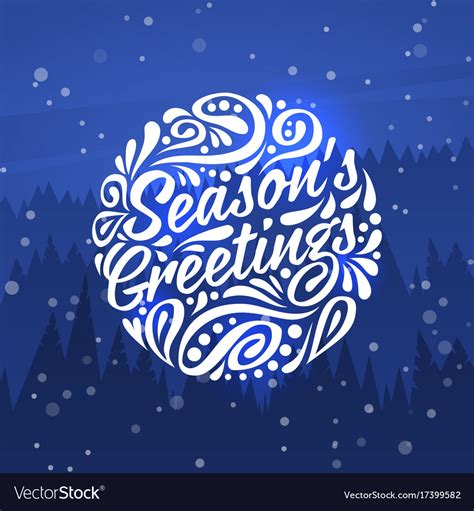 Seasons greetings holidays greeting card Vector Image