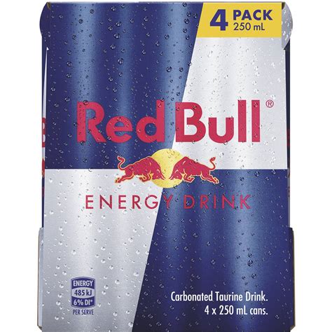 Red Bull Energy Drink 4x250ml | Woolworths