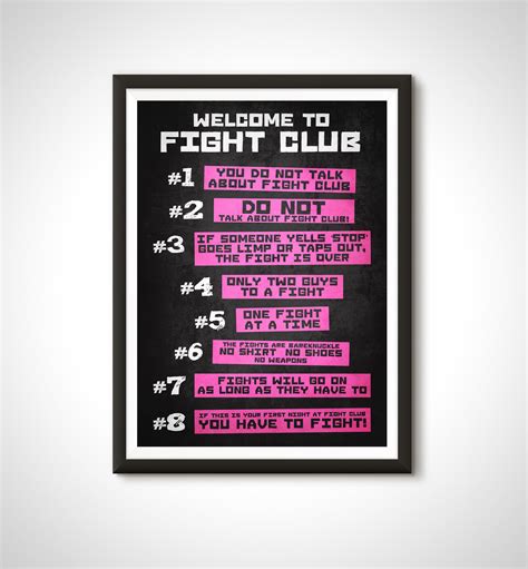 Fight Club Rules Poster