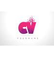 Cv c v letter logo design creative icon modern Vector Image