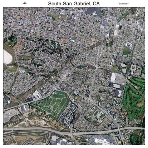 Aerial Photography Map of South San Gabriel, CA California