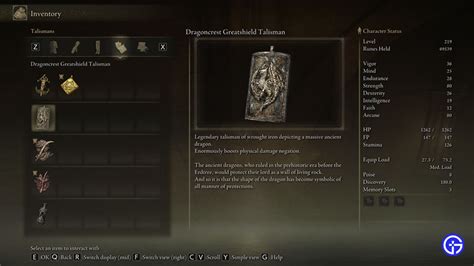 How To Get Dragoncrest Greatshield Talisman In Elden Ring & Location