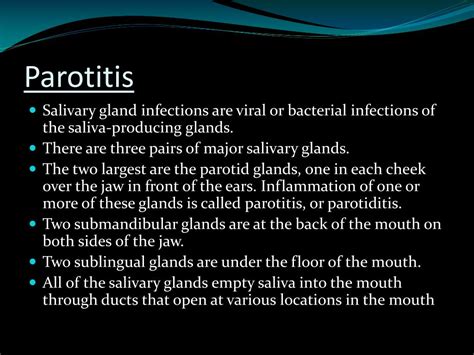 PPT - PAROTITIS PowerPoint Presentation, free download - ID:1448723